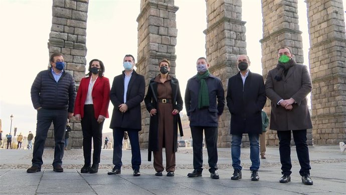 Seis presidentes autonómicos del PSOE arropan al secretario general del PSOECyL y candidato a la Presidencia de la Junta, Luis Tudanca.