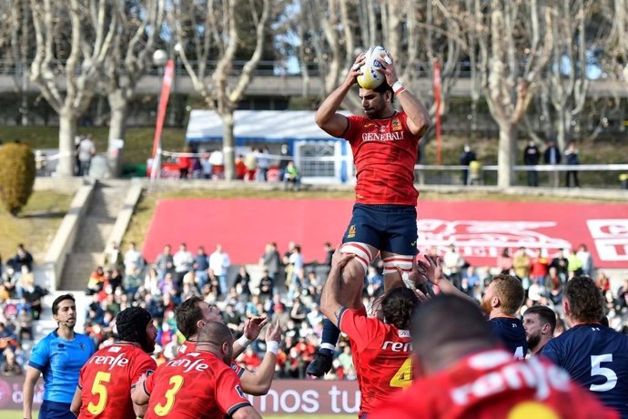 La selección española de rugby derrota con claridad a Países Bajos en el Estadio Central Complutense