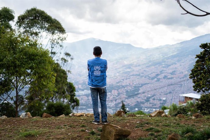 Archivo - Atención de ACNUR a desplazados internos en Medellín