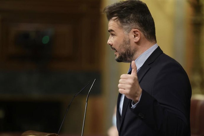 El portavoz de ERC en el Congreso, Gabriel Rufián