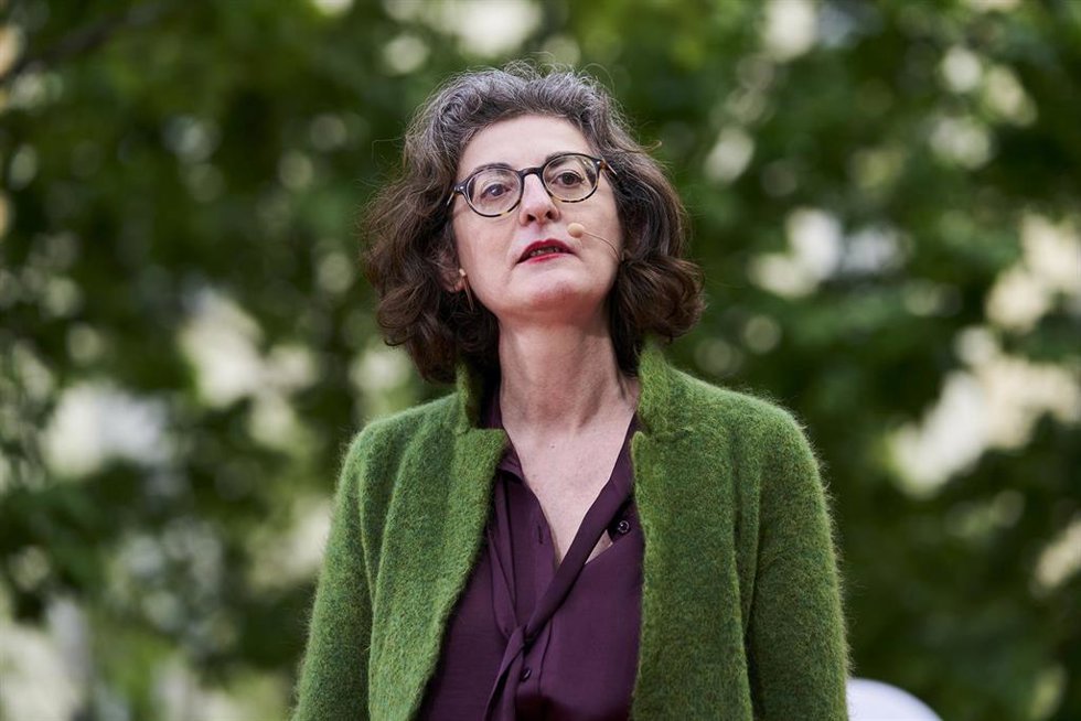Archivo - La eurodiputada Maite Pagazaurtundúa, durante un acto electoral en la Plaza de Chamberí, a 1 de mayo de 2021, en Madrid (España). Cs continúa su agenda electoral en el penúltimo día de campaña, con la vista puesta en el martes 4 de mayo.