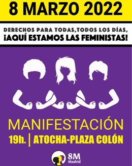 Cartel del 8M de Madrid para 2022.