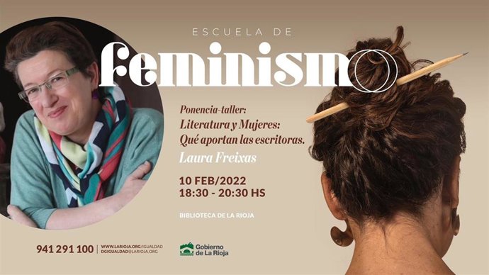 Cartel Escuela de Feminismo con Laura Freixas