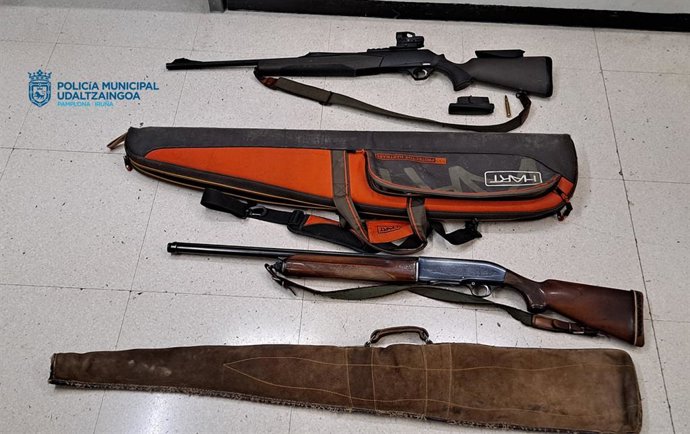 Las armas requisadas.