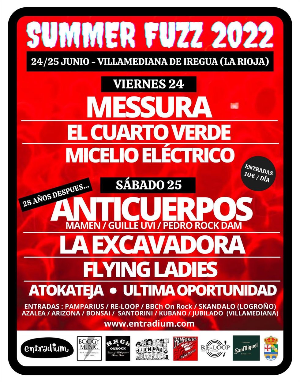 Villamediana acogerá en junio la tercera edición del 'Summer Fuzz 2022' con Anticuerpos, Messura y La Excavadora