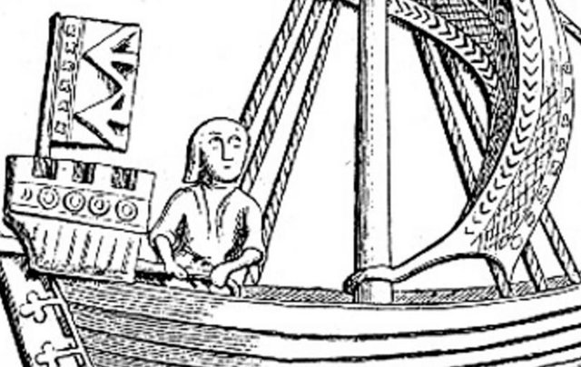 Una coca en el sello de la ciudad de Stralsund que data de 1329.  Proporciona una buena idea de cómo podrían haber sido estos navíos