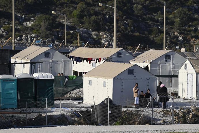 Archivo - Centro de migrantes de Moria, en Lesbos