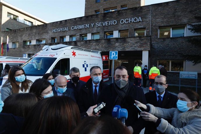 El presidente del Principado, Adrián Barbón, en Cangas del Narcea