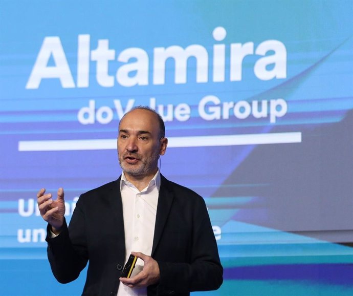 El consejero delegado de Altamira doValue Group, Francesc Noguera, en la reunión anual de directivos de la compañía.