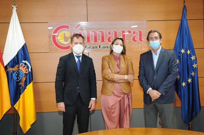 Firma del convenio entre BBVA en Canarias y Cámara de Comercio en Gran Canaria