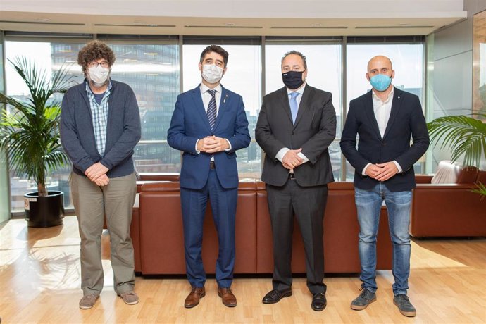 Josep Paradells, Jordi Puigneró, Chema Casas y Joan Manel Martin este lunes