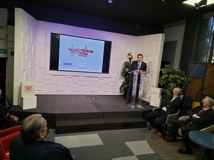 El vicepresidente del Gobierno de Aragón, Arturo Aliaga, en la presentación del informe sobre automoción.