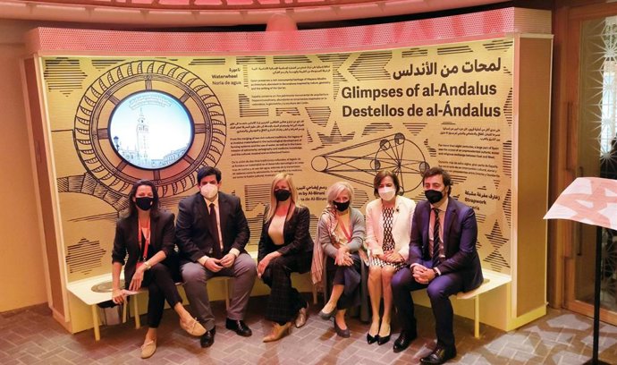 Delegación andaluza en la inauguración de la Semana de Andalucía en Dubái.