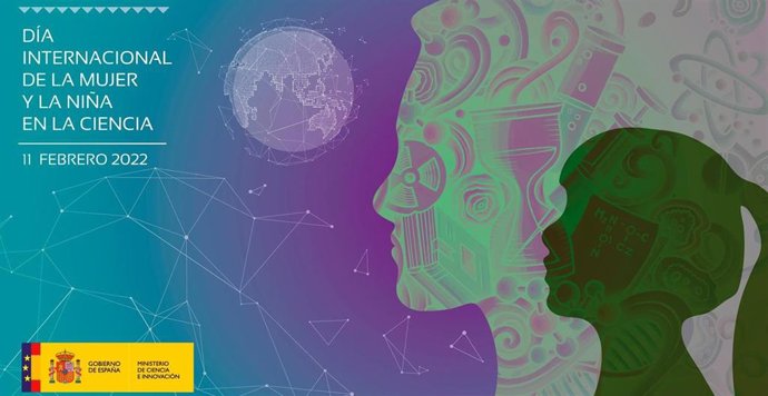 Cartel del Ministerio de Ciencia e Innovación por el Día de la Mujer y la Niña en la Ciencia