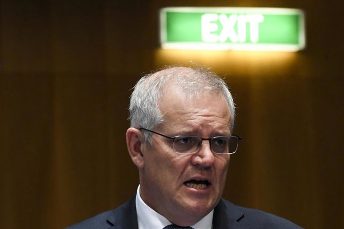 Archivo - El primer ministro australiano, Scott Morrison, en el Parlamento.