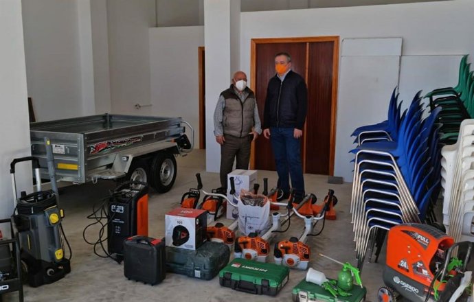 José Luis Delgado en su visita a Benitagla (Almería)