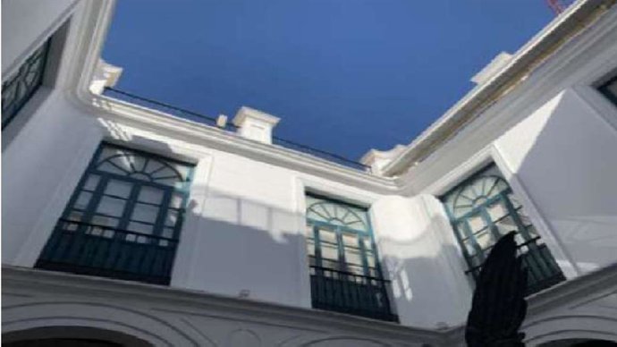 Patio central de la Casa Fabiola donde se instalará una de las dos monteras.