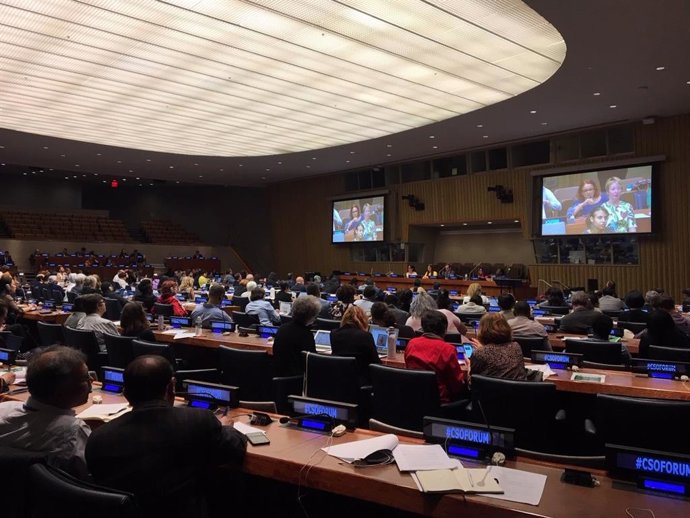 La Fundación La Caixa participando en un foro de la ONU