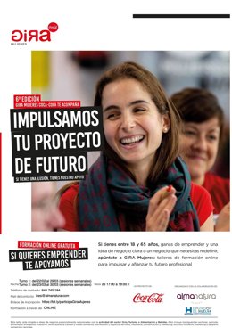 Cartel de la 'Gira Mujeres' de Coca Cola que diunde la Diputación de Huelva y AlmaNatura.