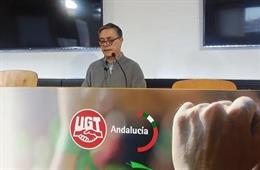 El secretario de Relaciones Institucionales, Salud Laboral y Medio Ambiente de UGT FICA Andalucía, Juan Carlos Lebrón.