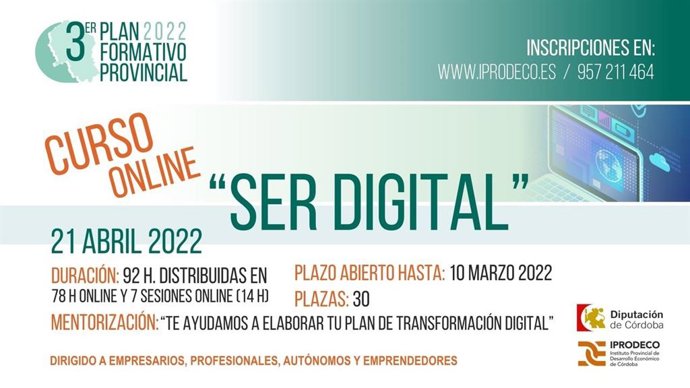 Cartel del curso 'Ser digital'.