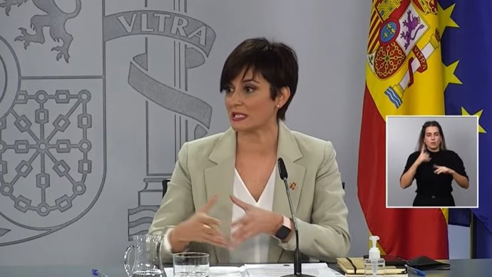 La ministra portavoz del Gobierno, Isabel Rodríguez, en rueda de prensa este martes, 8 de febrero, tras el Consejo de Ministros