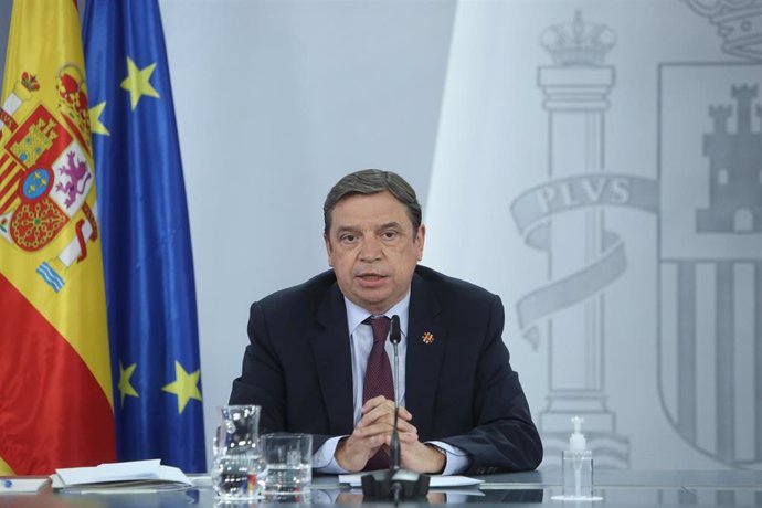 El ministro de Agricultura, Pesca y Alimentación, Luis Planas, en una rueda de prensa posterior a una reunión del Consejo de Ministros, en La Moncloa 