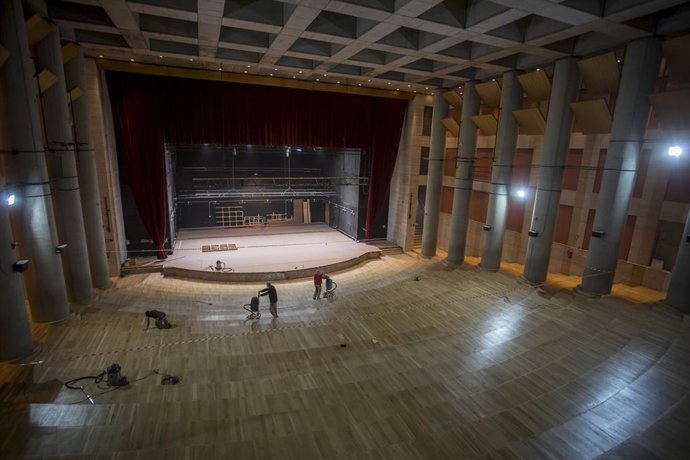 Obras del Palacio de Congresos de la Casa Colón, en Huelva.