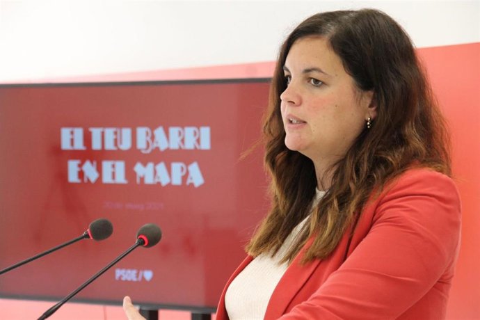 Archivo - La vicealcaldesa de Valncia, portavoz socialista en su ayuntamiento y secretaria genera del PSPV-PSOE en la ciudad, Sandra Gómez, en la rueda de prensa.