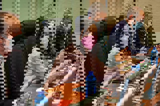 La delegada del Gobierno en Madrid, Mercedes González, se reúne con el secretario de Estado de Seguridad, Rafael Pérez Ruiz