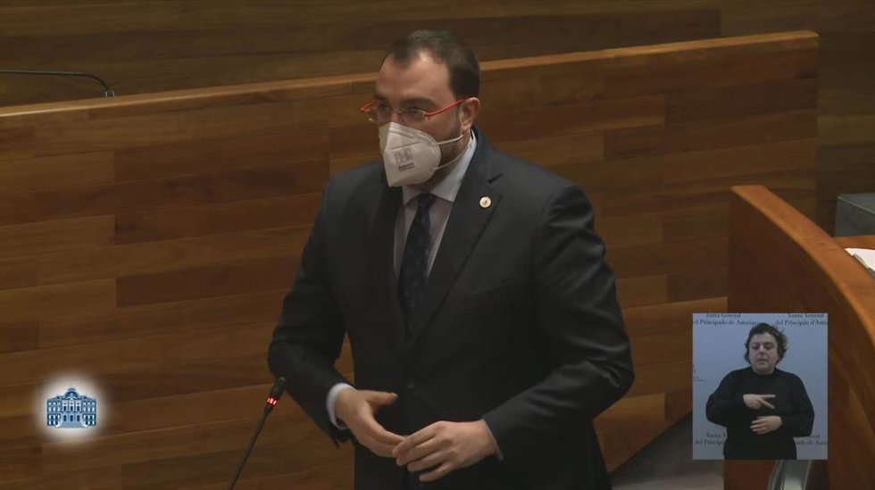 El presidente del Principado, Adrián Barbón.