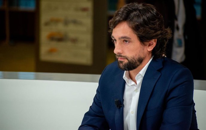 El eurodiputado de Ciudadanos y portavoz de Agricultura, Adrián Vázquez, en una foto de archivo