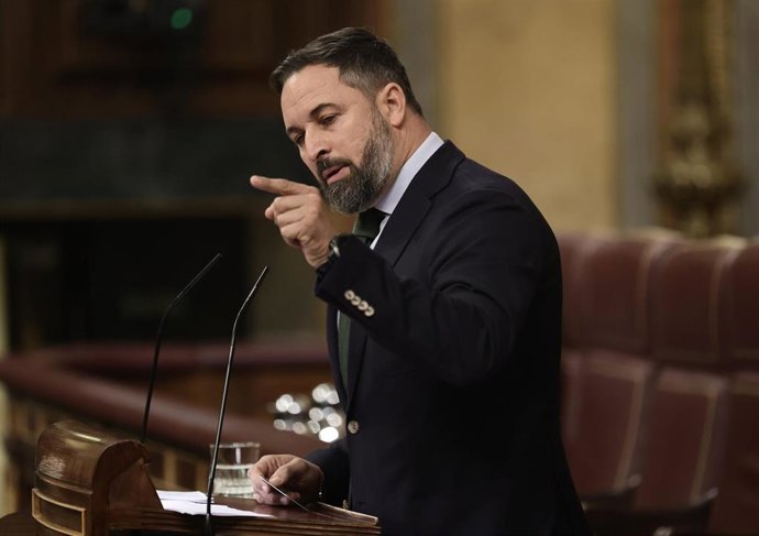 Archivo - El líder de Vox, Santiago Abascal, en el Congreso
