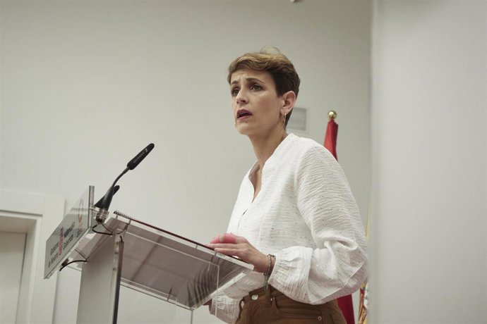 La presidenta de Navarra, María Chivite.