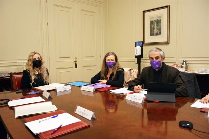 El director general de Justicia, Rafael Saiz de Rozas, en un momento de la reunión.