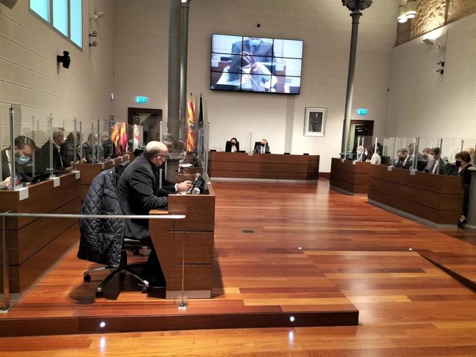 Pleno de la Diputación Provincial de Zaragoza celebrado el mércoles 9 de febrero.