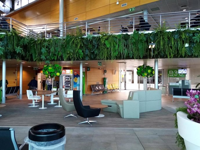 Zona de confort en el módulo B del aeropuerto de Palma.