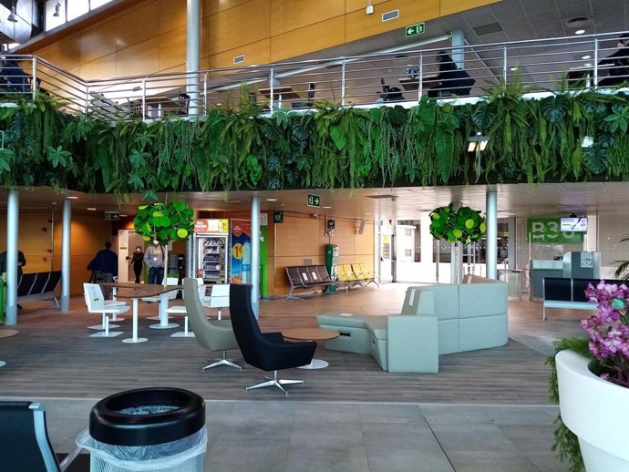 Zona de confort en el módulo B del aeropuerto de Palma.