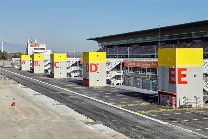 Obras de mejora en la zona de 'paddock' del Circuit de Barcelona-Catalunya