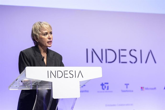 La secretaria de Estado de Digitalización e Inteligencia Artificial, Carme Artigas, en la clausura del I Foro IndesIA.