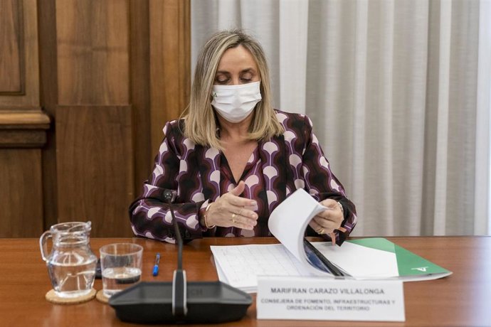 La consejera de Fomento, Infraestructuras y Ordenación del Territorio de Andalucía, Marifrán Carazo, en una foto de archivo.