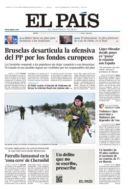 Portada El País, jueves 10 de febrero de 2022
