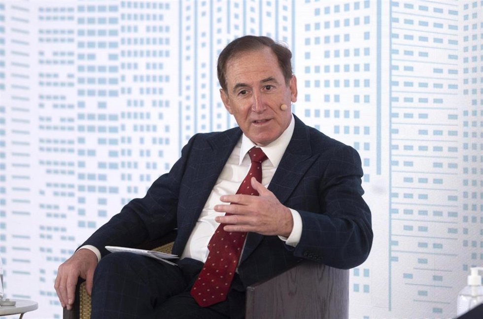 El  presidente de Mapfre, Antonio Huertas, en una mesa redonda de la XII edición de Spain Investors Day (SID), en el Hotel Ritz, a 12 de enero de 2022, en Madrid, (España).
