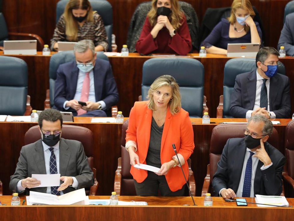 La consejera de Medio Ambiente, Ordenación del Territorio y Sostenibilidad de la Comunidad de Madrid, Paloma Martín, durante un Pleno en la Asamblea de Madrid.