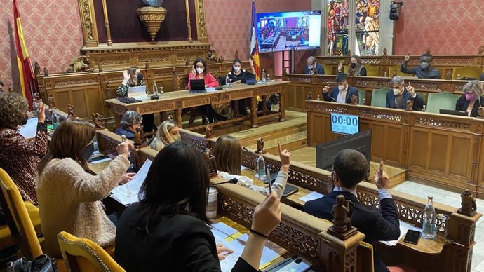 El pleno del Consell, votando.