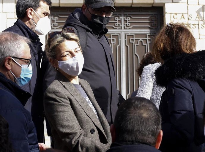 Yolanda Díaz participa en la campaña de Unidas Podemos en Castilla y León