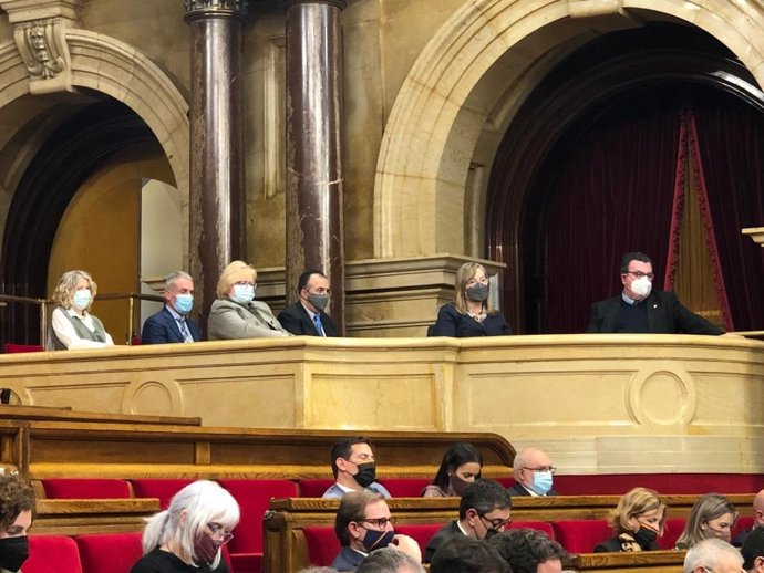 El pleno del Parlament debate la designación de los nuevos miembros de la Sindicatura de Comptes, a 10 de febrero de 2022.
