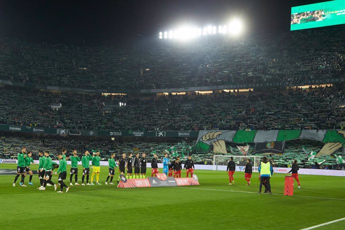 Formations during the spanish league, the round of 16 of the Copa del Rey, football match played between Real Betis and Sevilla FC at Benito Villamarin stadium on January 15, 2022, in Sevilla, Spain.