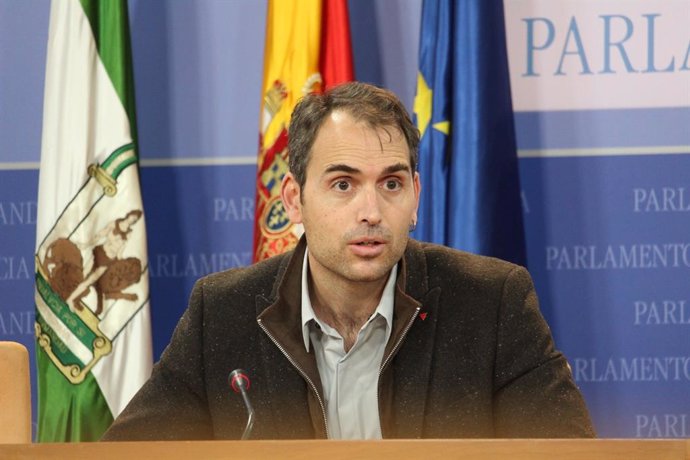 El coordinador general de IU Andalucía y portavoz de Unidas Podemos por Andalucía, Toni Valero.