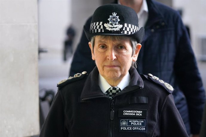 10 February 2022, United Kingdom, London: Metropolitan Police chief Dame Cressida Dick arrives at BBC Broadcasting House to appear on BBC Radio London. Photo: Jonathan Brady/PA Wire/dpa